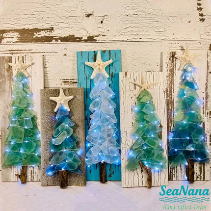 🌲DIY Sea Glass Christmas Tree