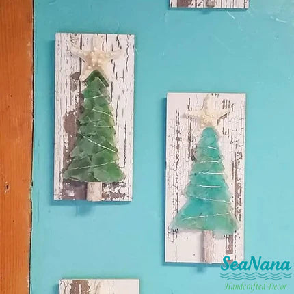🌲DIY Sea Glass Christmas Tree