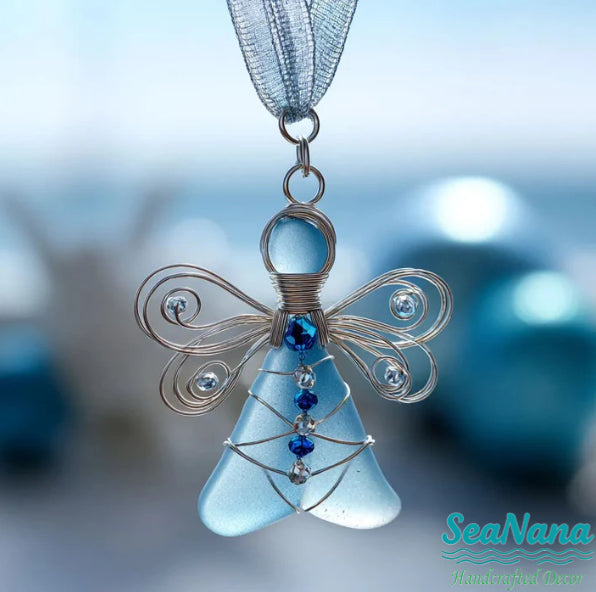 🌊Handmade Sea Glass Angel Ornament(Buy 6 Free Shipping Now)