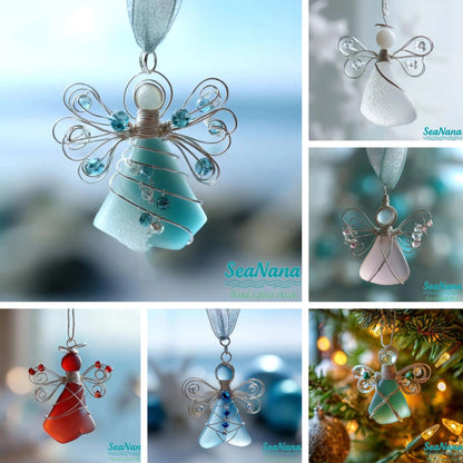 🌊Handmade Sea Glass Angel Ornament(Buy 6 Free Shipping Now)